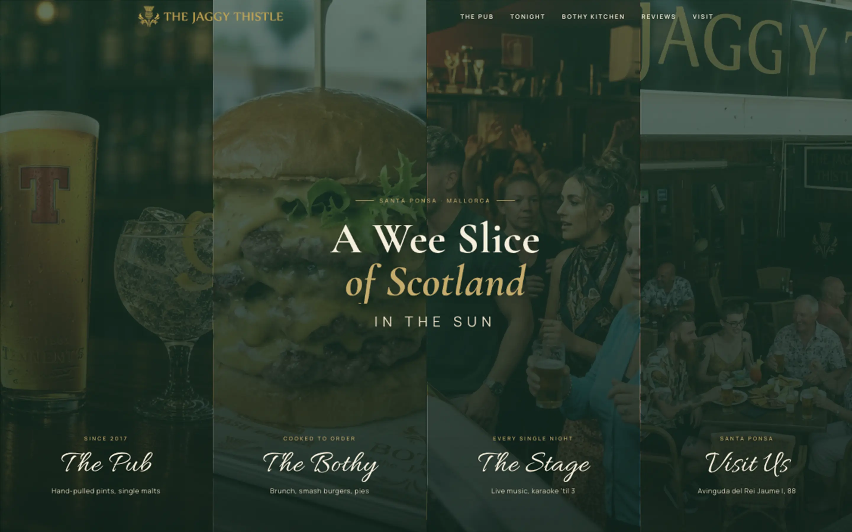 The Jaggy Thistle website preview