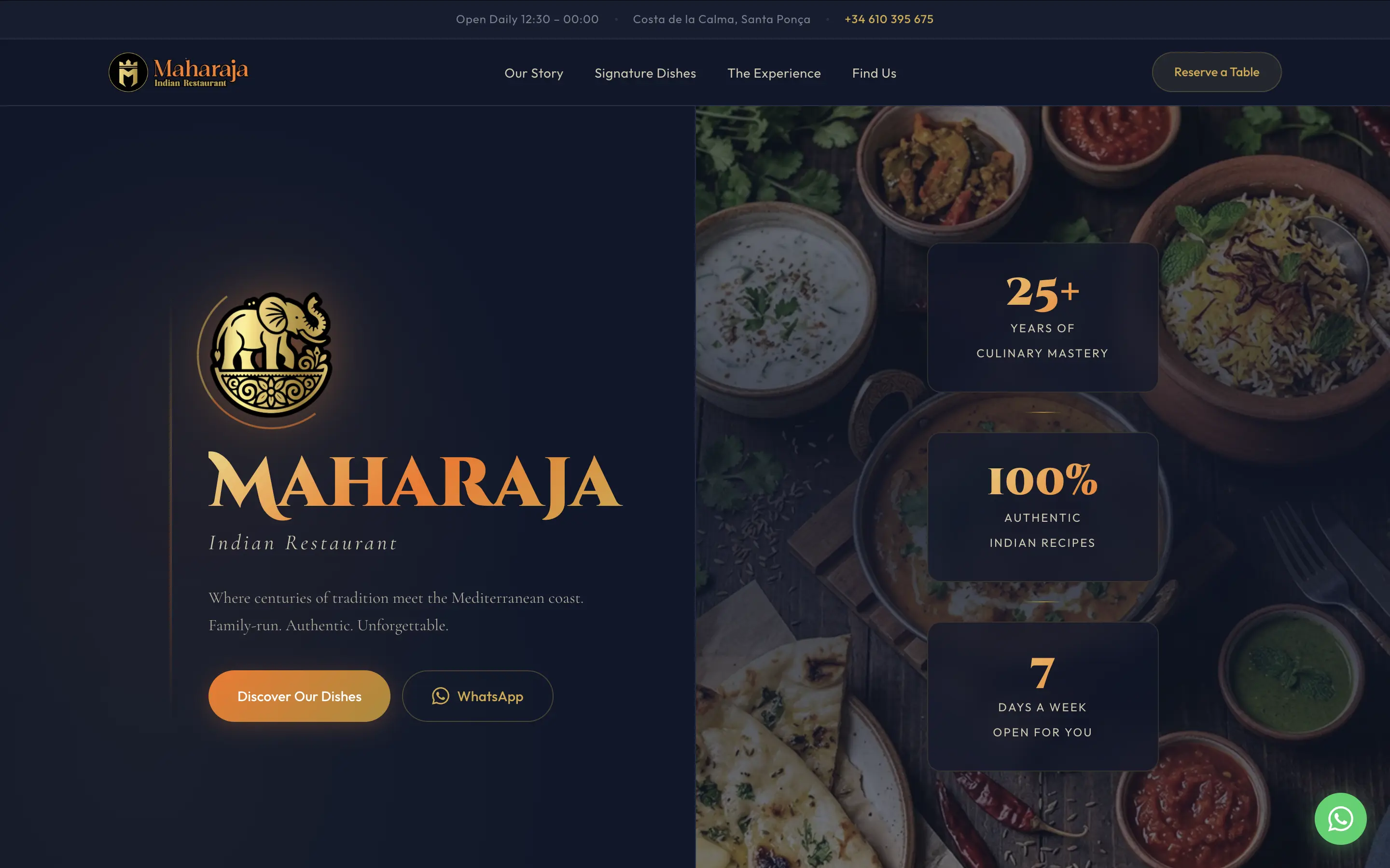 Maharaja website preview